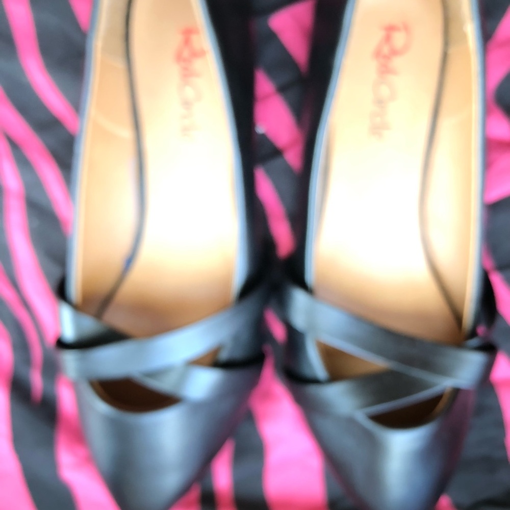 Black pleather Crisscross flats (8)